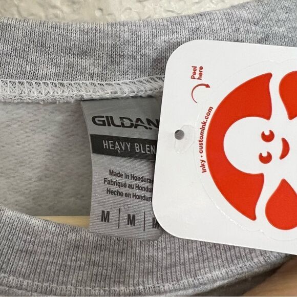 Alpha Chi Sorority Custom Sweatshirt Grey Checkered Spell Out Size M - Picture 7 of 12